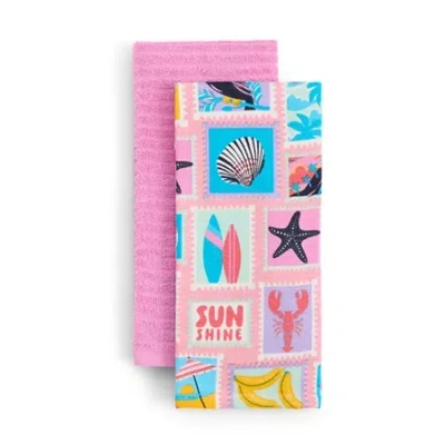 Layerings Vacay Stamp 2-pc. Kitchen Towel Set In Multi
