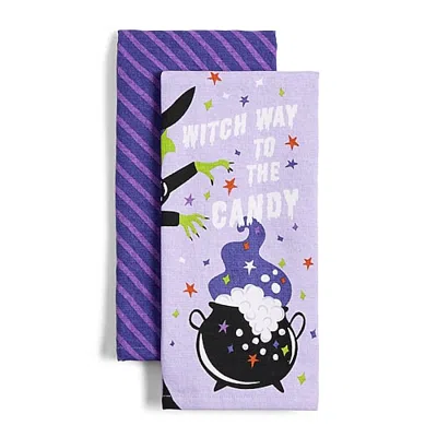 Layerings Witchy 2-pc. Kitchen Towel Set In Purple