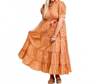 Layerz Clothing Ashley Maxi Dress In Coral In Multi