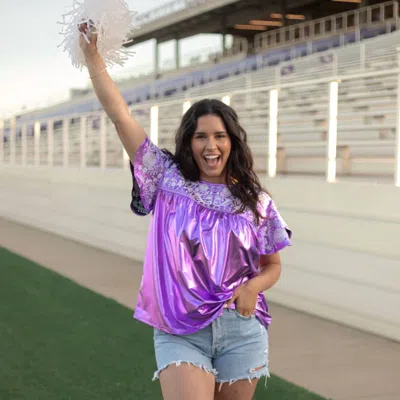 Layerz Clothing Autry Top In Purple