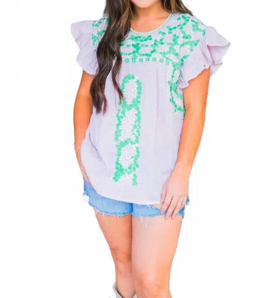 Layerz Clothing Bri Embroidered Top In White