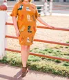 Layerz Clothing Cattleman Dress In Orange In Orange