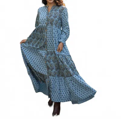 Layerz Clothing Cecily Maxi Dress In Blue