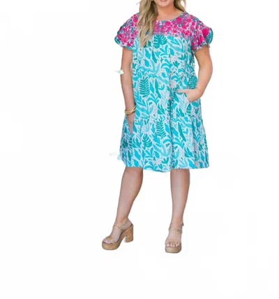 Layerz Clothing Charlotte Midi Dress In Blue