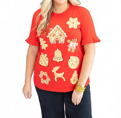 Layerz Clothing Cookie Short Sleeve Tee In Red