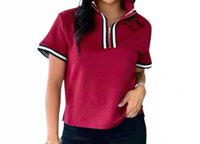 Layerz Clothing Daisy Top In Maroon In Red