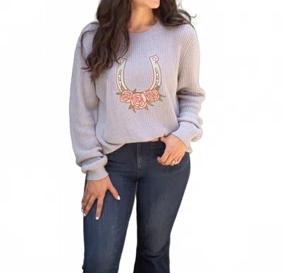 Layerz Clothing Daphne Crew Neck Sweater In Grey In Gray