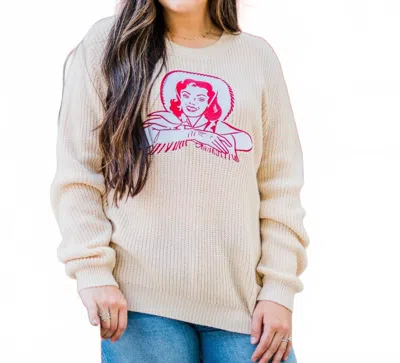 Layerz Clothing Darlin Darla Sweater In Beige In Neutral