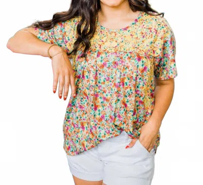 Layerz Clothing Dawn Short Sleeve Top In Multi