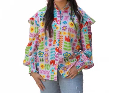 Layerz Clothing Floral Bridget Top In Multicolor