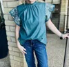 Layerz Clothing Frankie Top In Teal In Blue