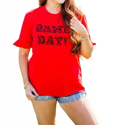 Layerz Clothing Game Day Spirit Tee In Red/black
