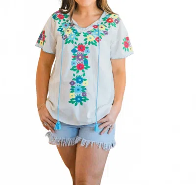 Layerz Clothing Harlow Short Sleeve Top In White
