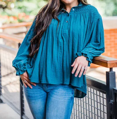 Layerz Clothing Hazel Top In Blue