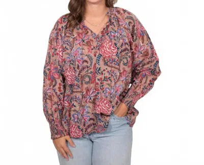 Layerz Clothing Jessica Top In Tan In Brown