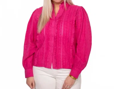 Layerz Clothing Kathleen Top In Pink In Multi