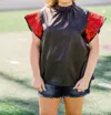 Layerz Clothing Kirby Top In Brown/red In Multi