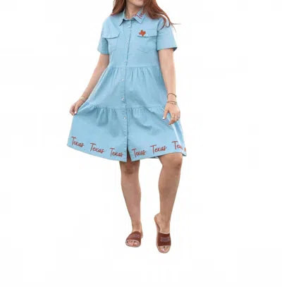Layerz Clothing Lone Star State Dress In Blue