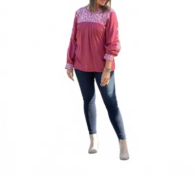 Layerz Clothing Lyndi Long Sleeve Top In Pink