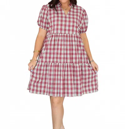 Layerz Clothing Mary Midi Dress In Red