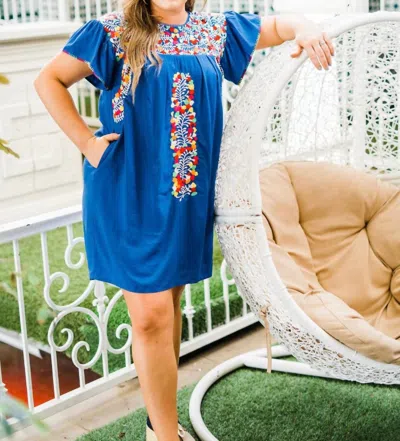 Layerz Clothing Mindy Mini Dress In Blue