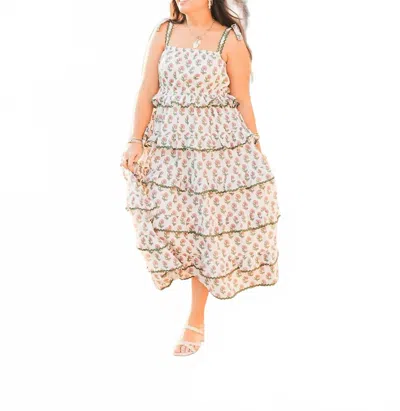 Layerz Clothing Paloma Midi Dress In Floral In Multi