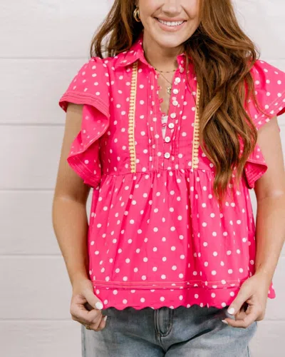 Layerz Clothing Piper Top In Pink