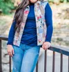 Layerz Clothing Polly Patchwork Vest In Multi In Multi