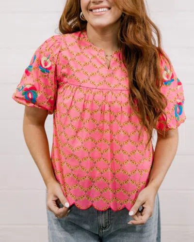 Layerz Clothing Poppie Top In Pink
