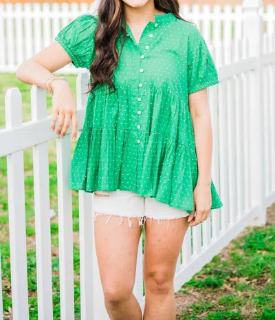 Layerz Clothing Sarabeth Oh My Stars Layers Top In Green