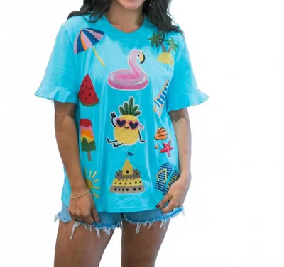 Layerz Clothing Summertime Short Sleeve Tee In Blue