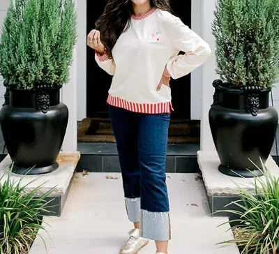 Layerz Clothing Sunday Sweatshirt With Isaish 9:6 Verse In Cream In White