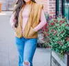 Layerz Clothing Viv Vest In Mustard Yellow In Multi