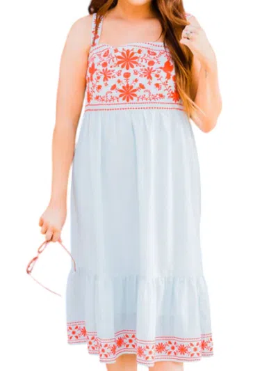 Layerz Clothing Women's Shelly Layerz Dress In Multi In Blue