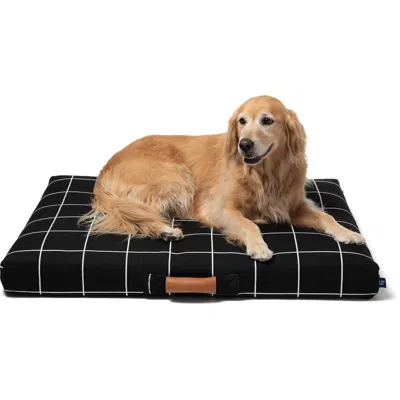 Laylo Pets Grid Print Dog Bed In Black