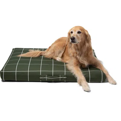 Laylo Pets Grid Print Dog Bed In Green