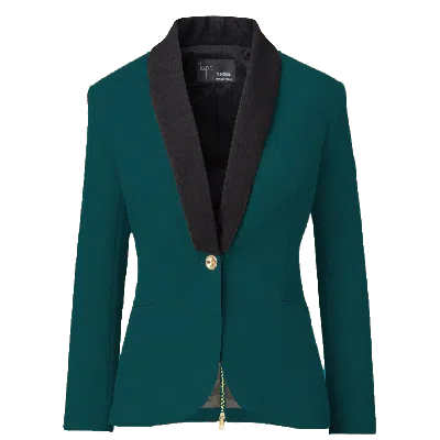 Layo G Green / Blue Women's Rebellious Stretch Blazer - Teal Blue Green In Multi