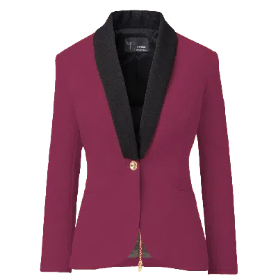 Layo G Pink / Purple Women's Rebellious Stretch Blazer - Fuchsia Pink Purple In Multi