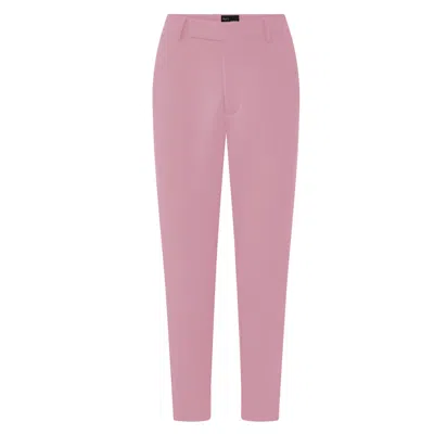 Layo G Women's Cropped Blush Pink Stretch Dress Pants - Tall