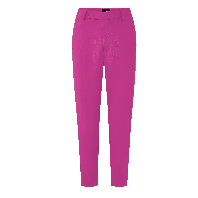 Layo G Women's Cropped Platinum Pink Stretch Dress Pants - Petite