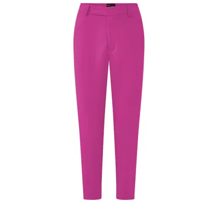 Layo G Women's Cropped Platinum Pink Stretch Dress Pants - Tall
