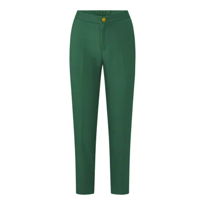 Layo G Women's Green Deal Closer Straight Leg Pants - Emerald
