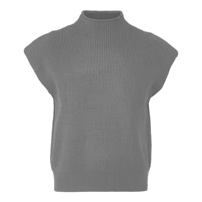 Layo G Women's Grey Sleeveless Sweater Top - Gray