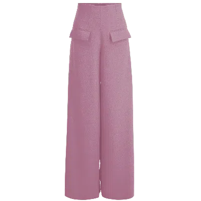 Layo G Women's Stretch Wide-leg Dress Pants — Blush Pink