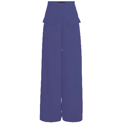 Layo G Women's Stretch Wide-leg Dress Pants — Ocean Blue