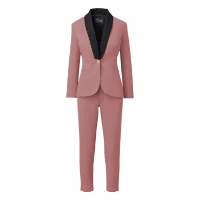 Layo G Women's Tailored Stretch Boss Suit Set – Blush Pink In Multi