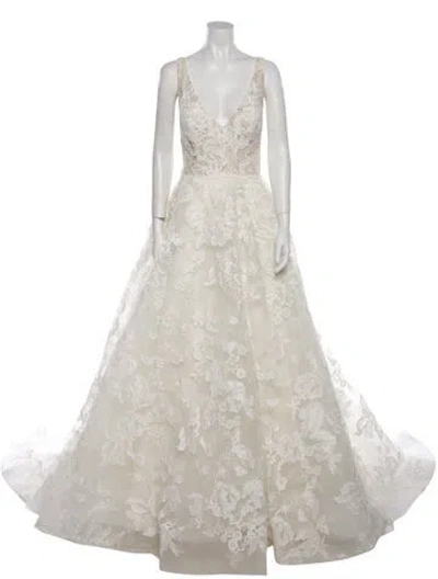 Pre-owned Lazaro Nylon Long Dress In Neutral