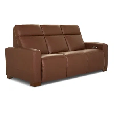 La-z-boy Acadia Power Reclining Sofa W/ Headrest In Brown