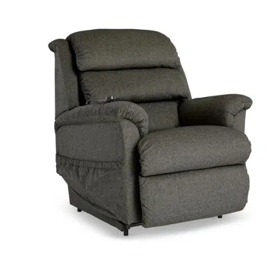 La-z-boy Astor Power Lift Recliner With Iclean Fabric And Power Headrest And Lumbar In Gray,ash