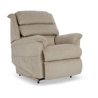 La-z-boy Astor Power Lift Recliner With Iclean Fabric In Beige